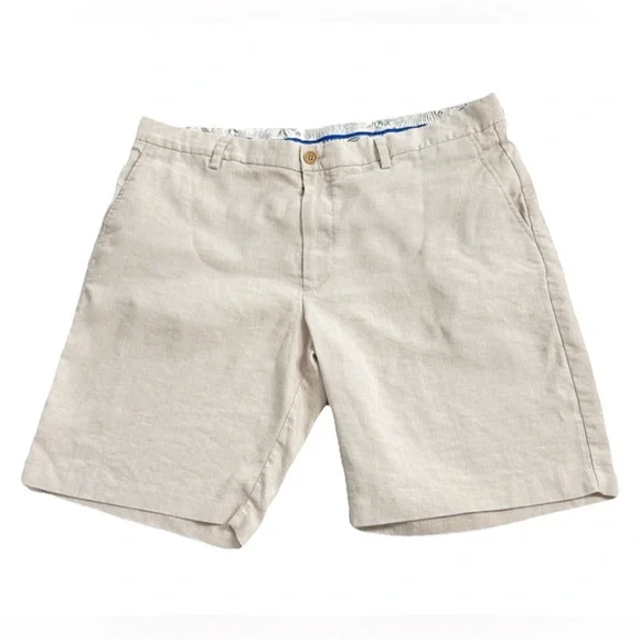 Tommy Bahama Linen Blend Shorts Size 40 Beige - Picture 1 of 7